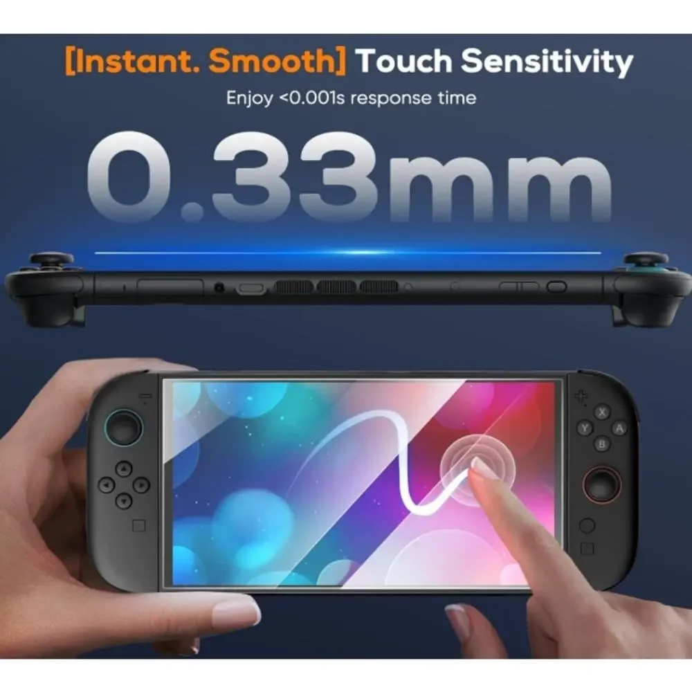 Auarte HD Clear Tempered Glass Screen Protector, 2025 Nintendo Switch 2 NWT